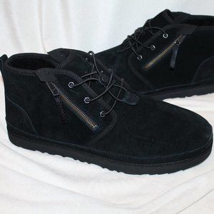 NIB UGG MEN'S NEUMEL CHUKKA ZIP UP ANKLE BOOTS BLACK 17‎